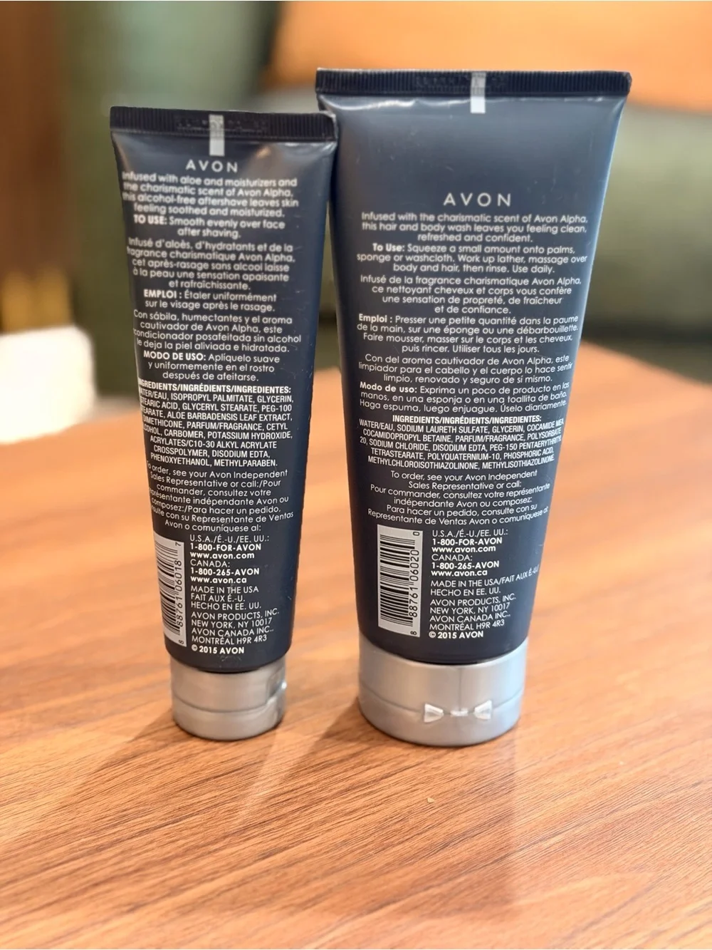 NEW x2 Avon Men's Alpha Hair and Body Wash and After Shave Conditioner SEt